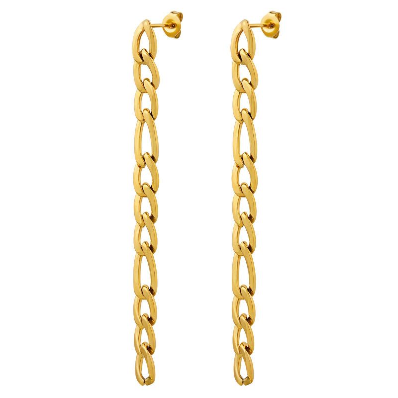 18K gold plated Stainless steel earrings, Intensity