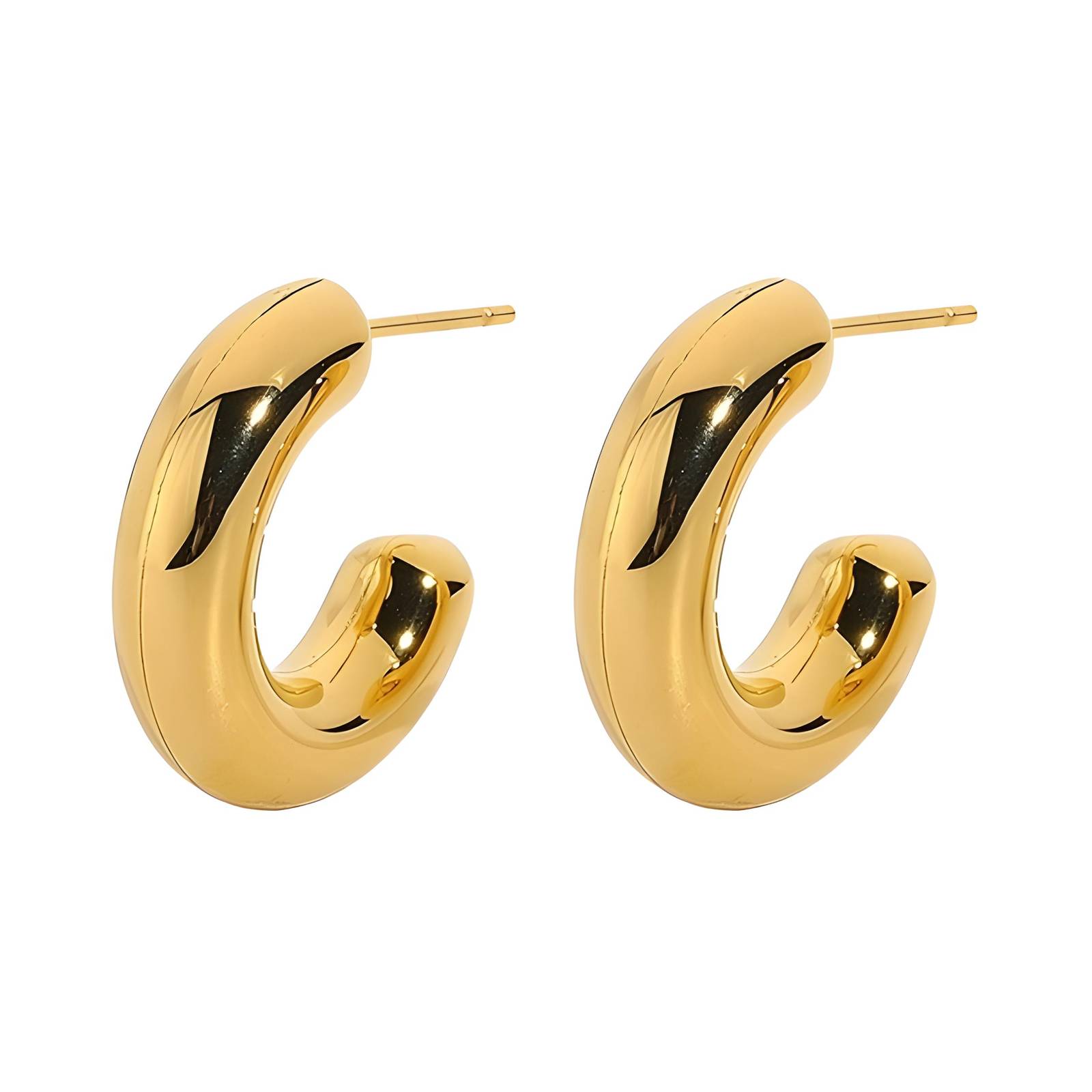 18K gold plated Stainless steel earrings, Intensity