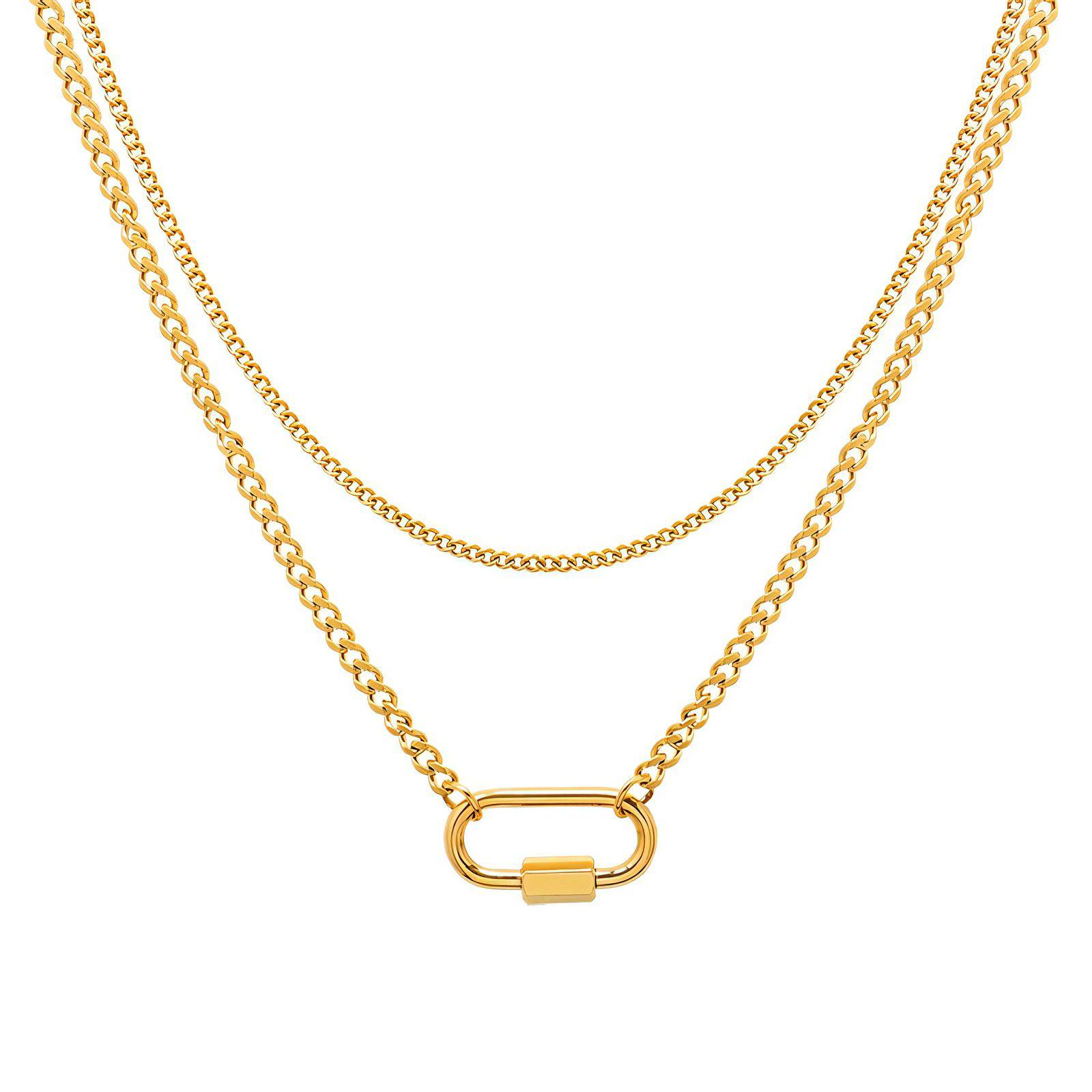 18K gold plated Stainless steel necklace, Intensity