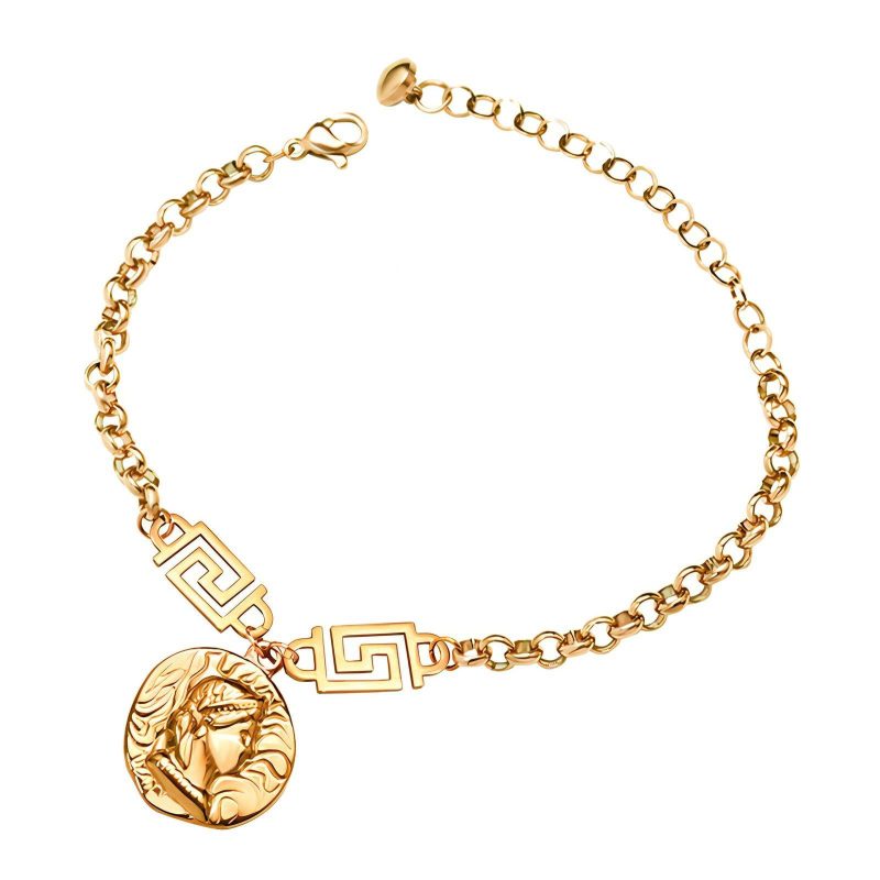 18K gold plated Stainless steel  Coin bracelet, Intensity