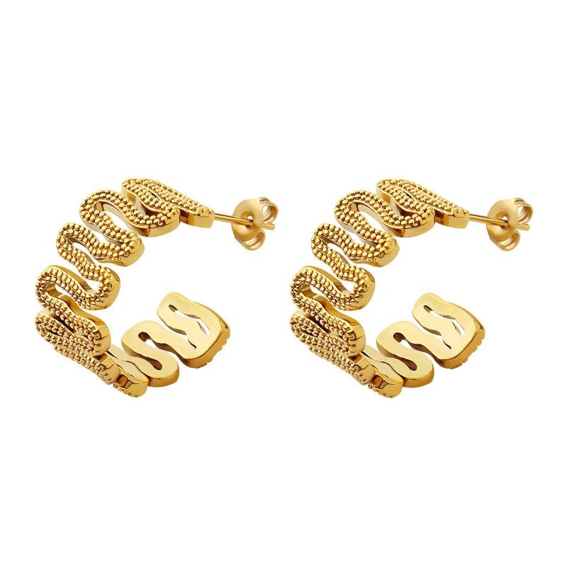 18K gold plated earrings, Intensity