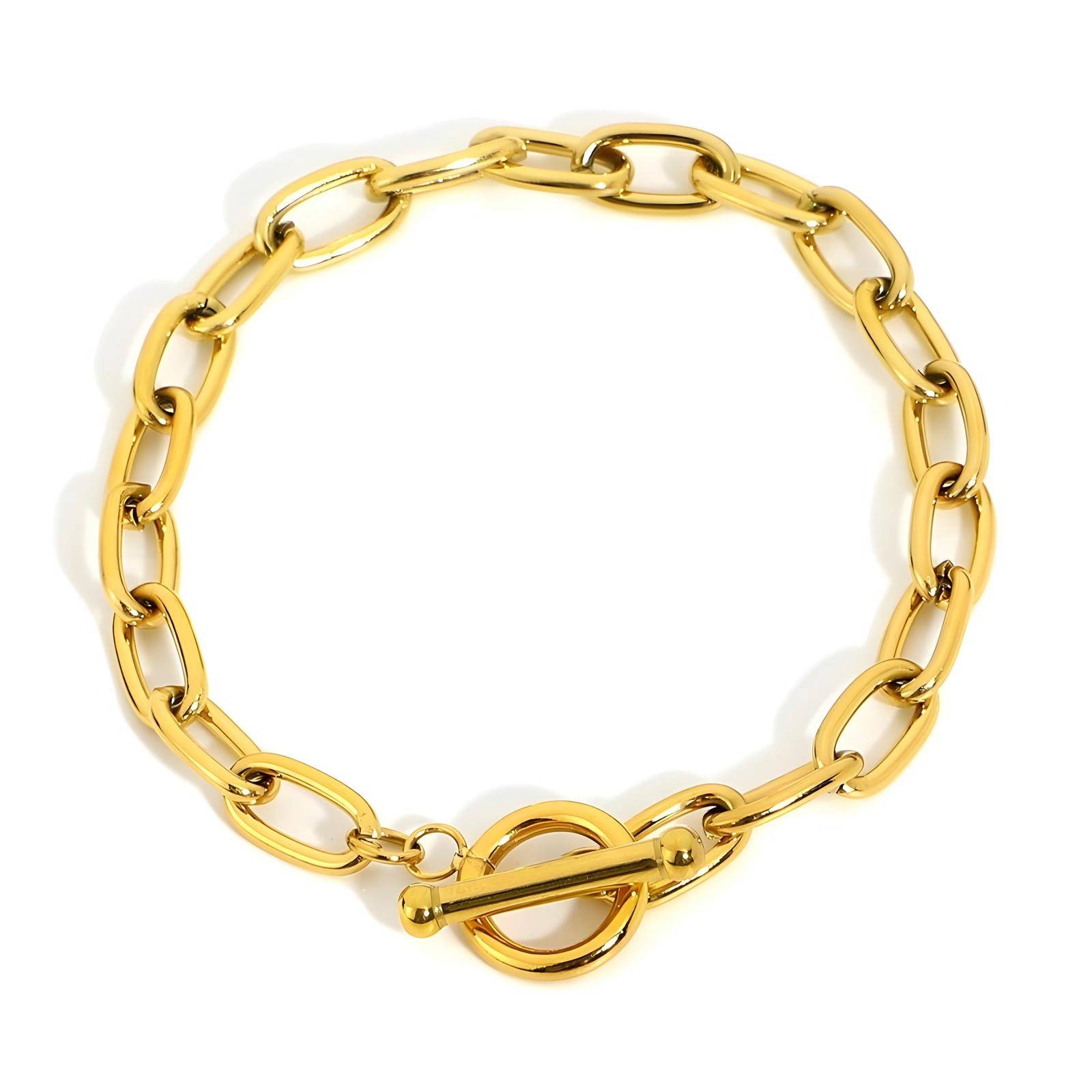 18K gold plated Stainless steel bracelet, Intensity