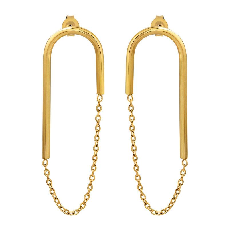 18K gold plated Stainless steel earrings, Intensity