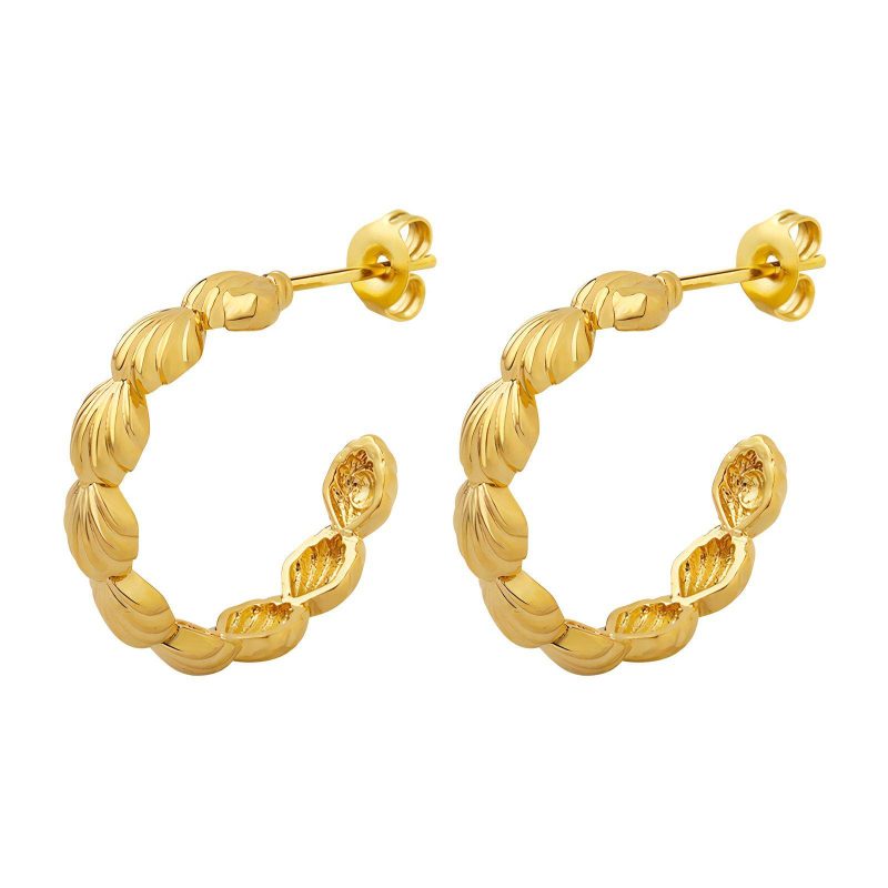 18K gold plated  Shells earrings, Intensity