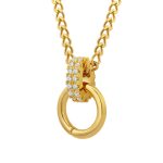 18K gold plated Stainless steel necklace, Intensity