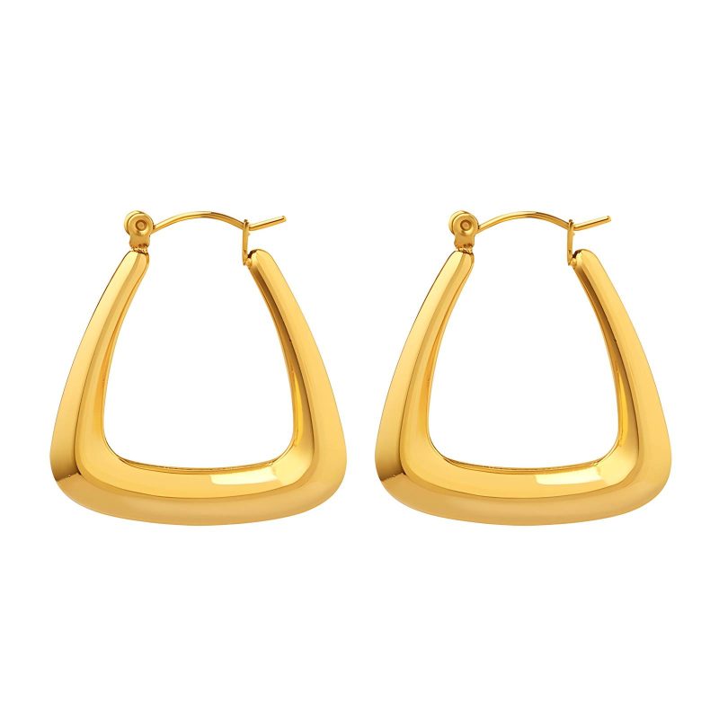 18K gold plated Stainless steel earrings, Intensity