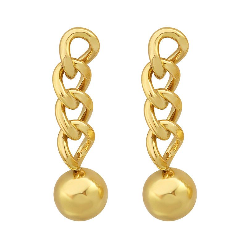 18K gold plated Stainless steel earrings, Intensity