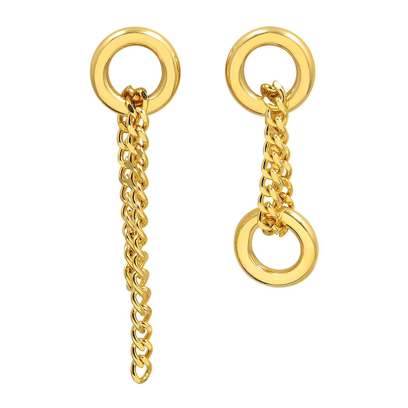 18K gold plated Stainless steel earrings, Intensity