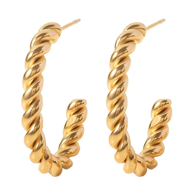 18K gold plated Stainless steel earrings, Intensity