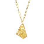 18K gold plated Stainless steel  Girl necklace, Intensity