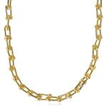 18K gold plated Stainless steel necklace, Intensity