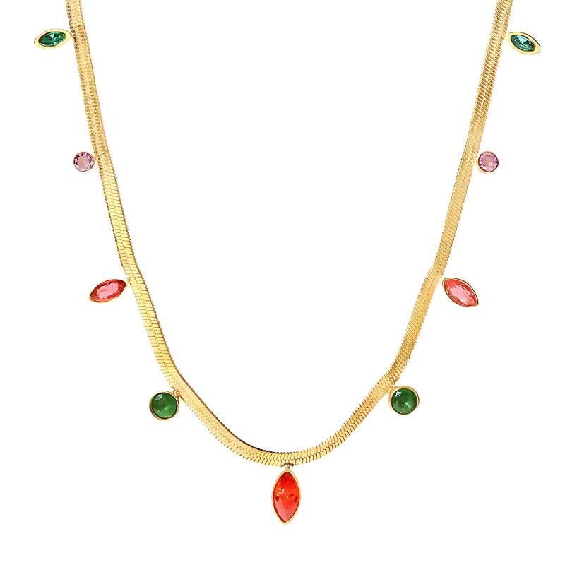 18K gold plated Stainless steel necklace, Intensity