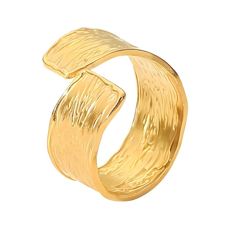 18K gold plated Stainless steel finger ring, Intensity