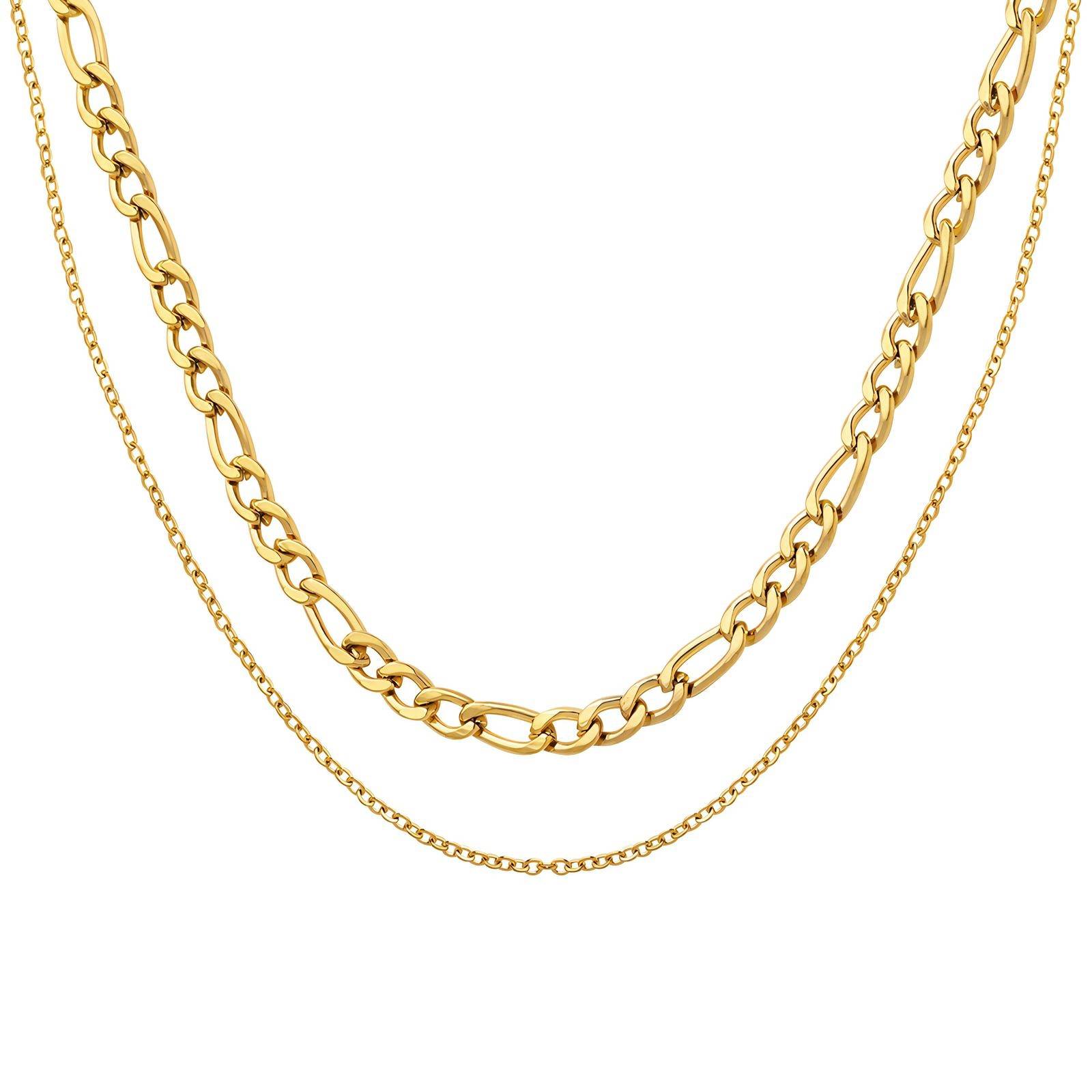 18K gold plated Stainless steel necklace, Intensity