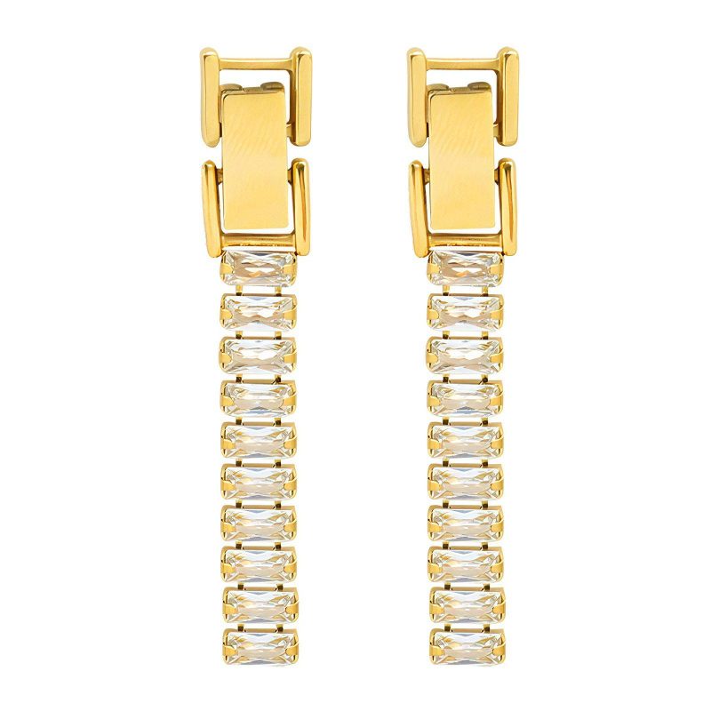 18K gold plated Stainless steel earrings, Intensity