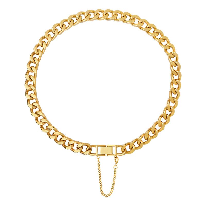 18K gold plated Stainless steel necklace, Intensity