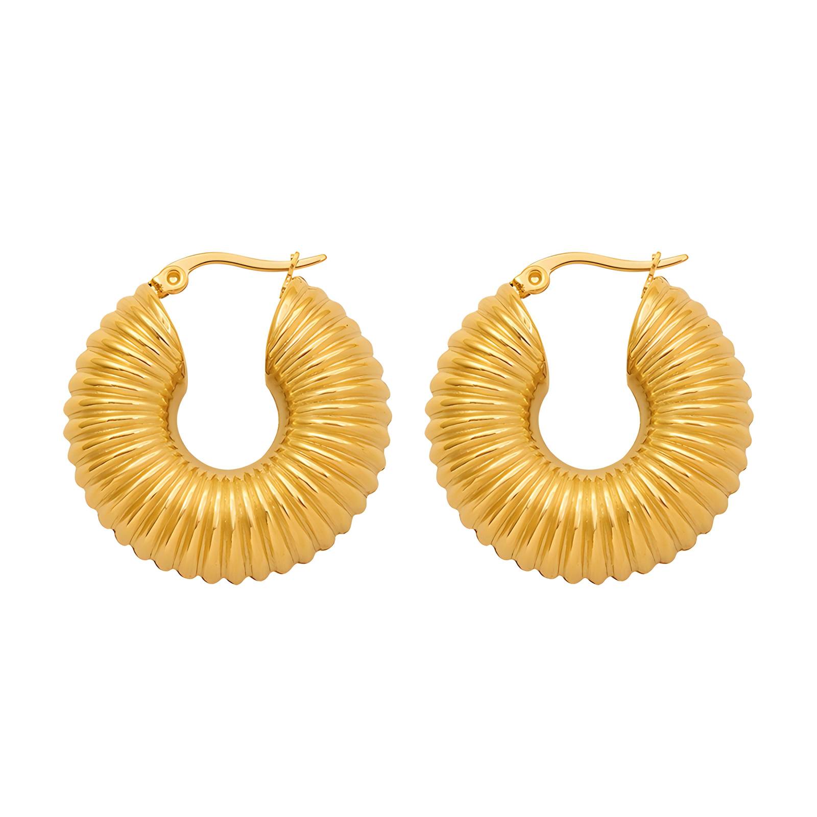 18K gold plated Stainless steel earrings, Intensity