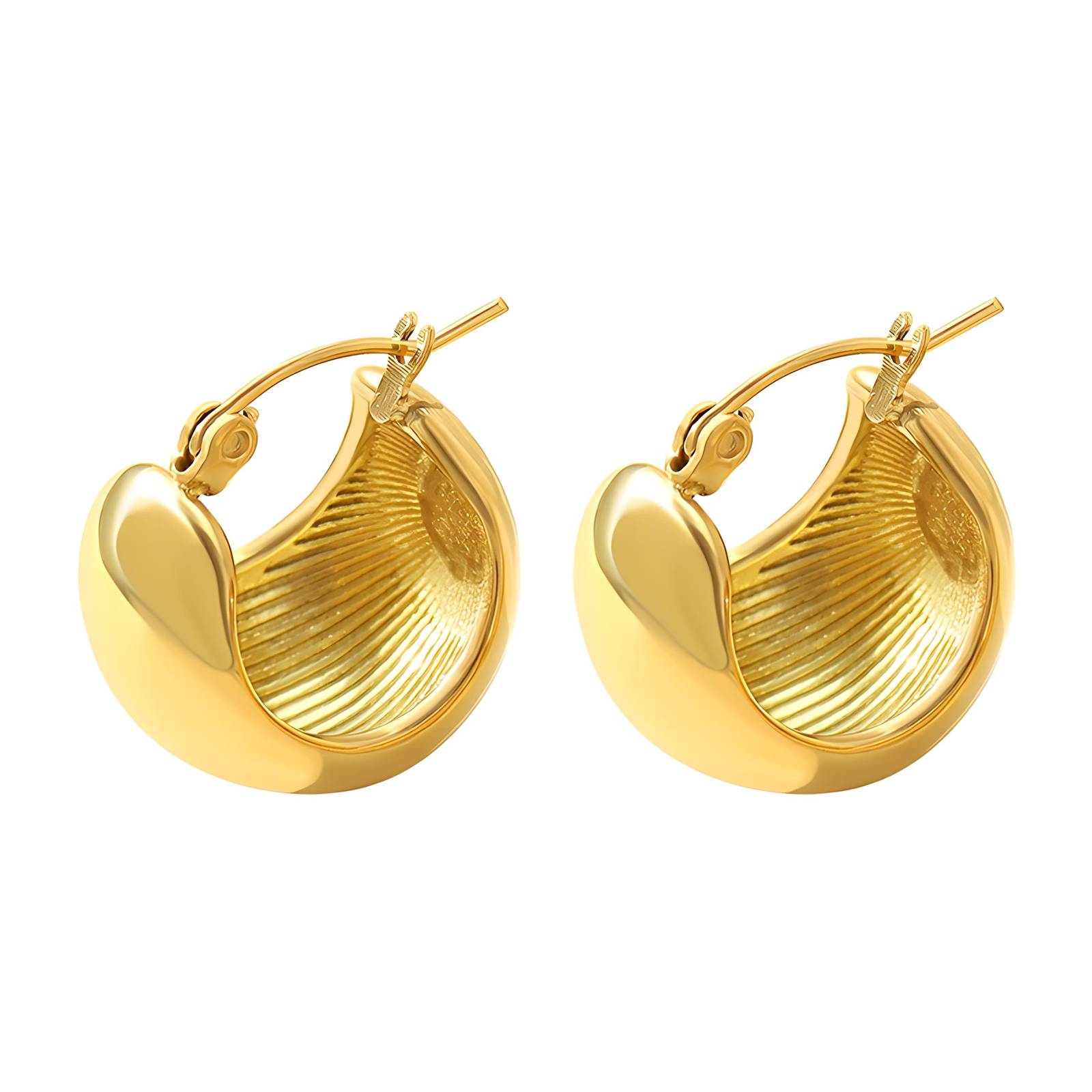 18K gold plated Stainless steel earrings, Intensity