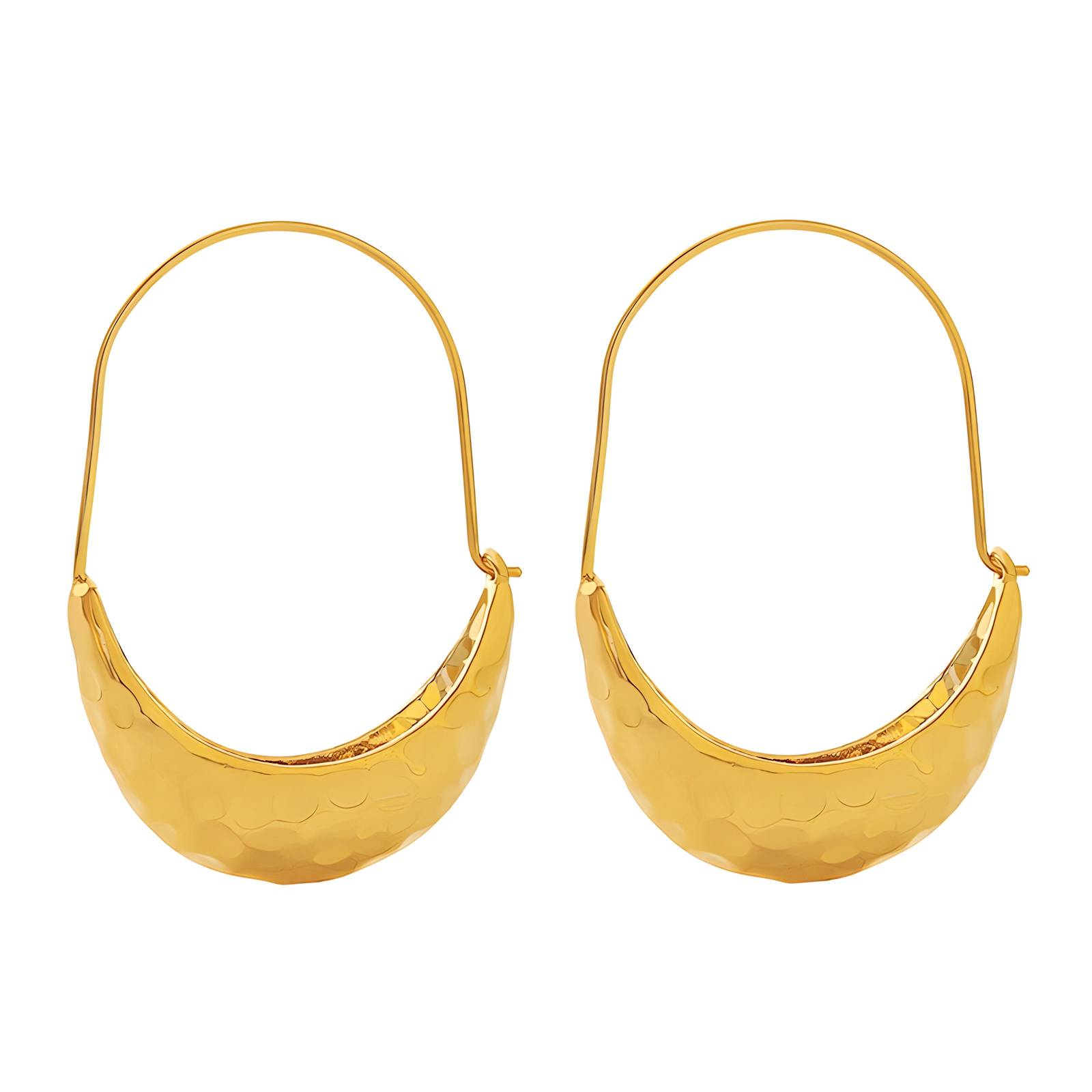 18K gold plated Stainless steel earrings, Intensity