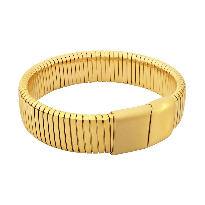 18K gold plated Stainless steel bracelet, Intensity