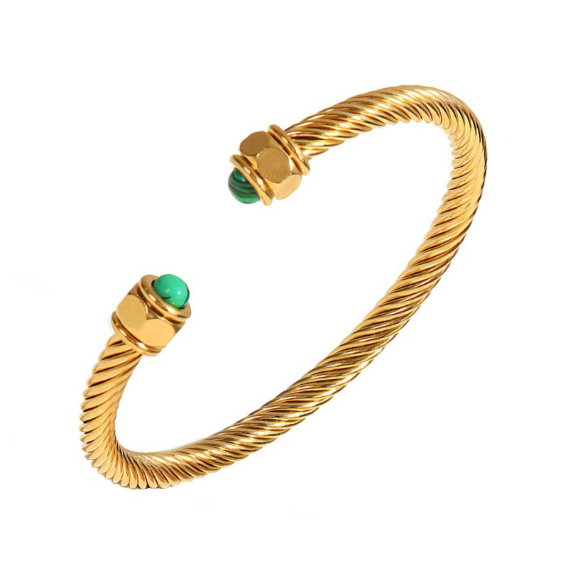 18K gold plated Stainless steel bracelet, Intensity