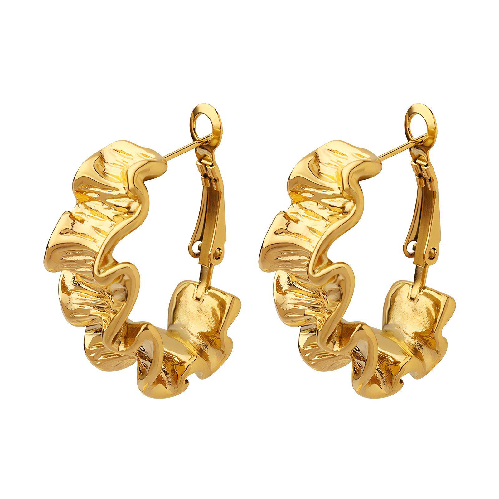 18K gold plated Stainless steel earrings, Intensity