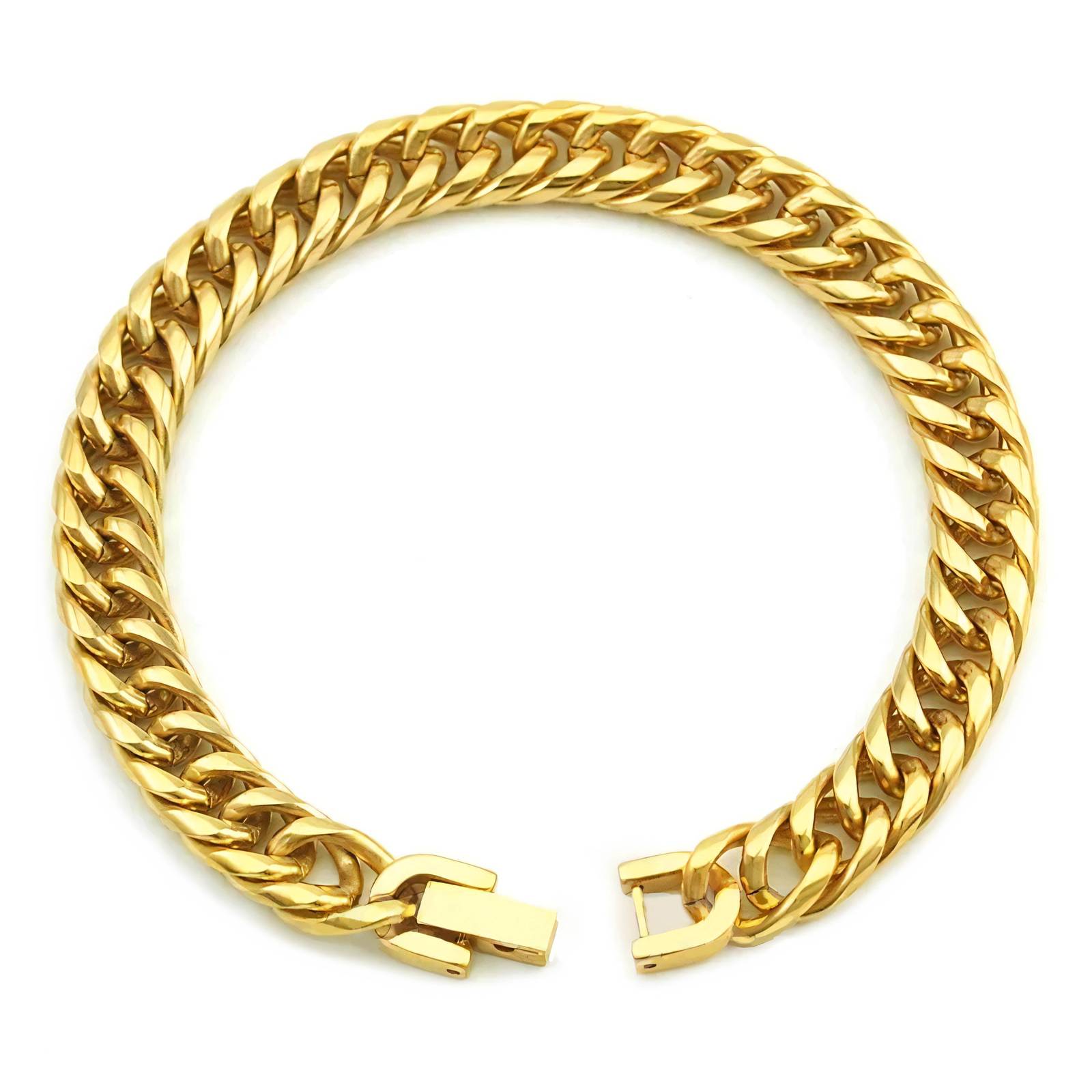 18K gold plated Stainless steel bracelet, Intensity