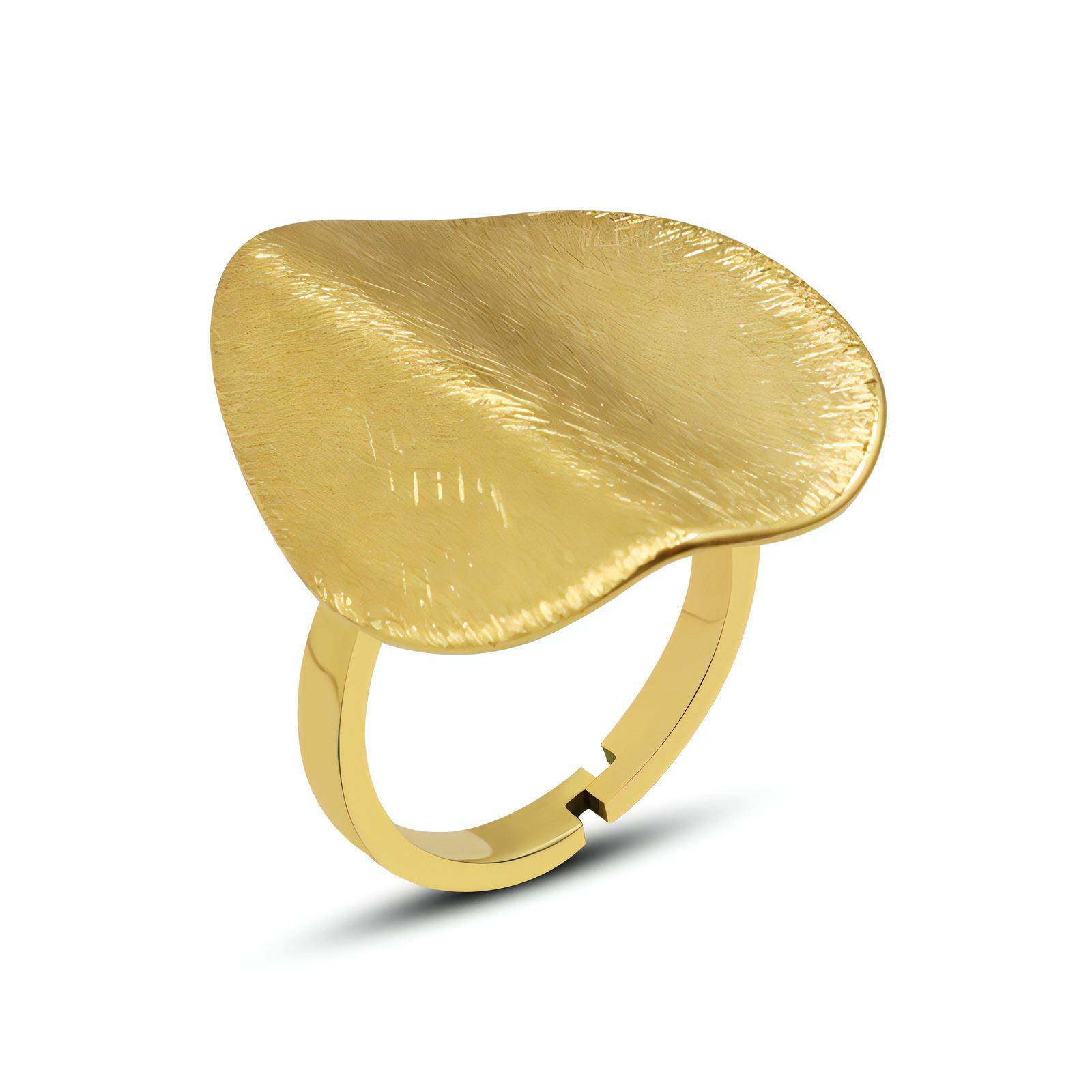 18K gold plated Stainless steel finger ring, Intensity