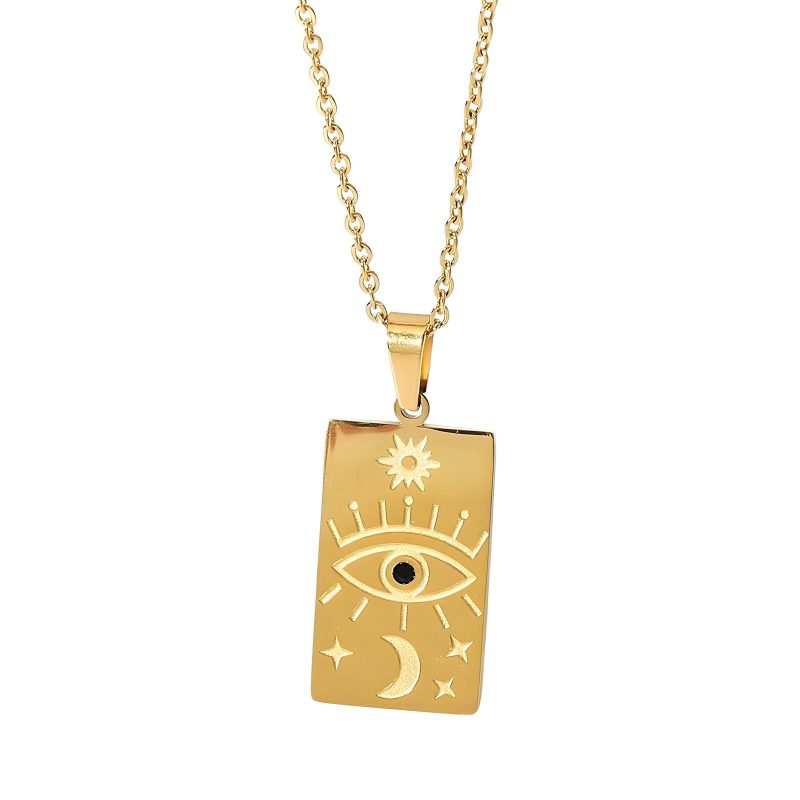 18K gold plated Stainless steel  Astrology necklace, Intensity