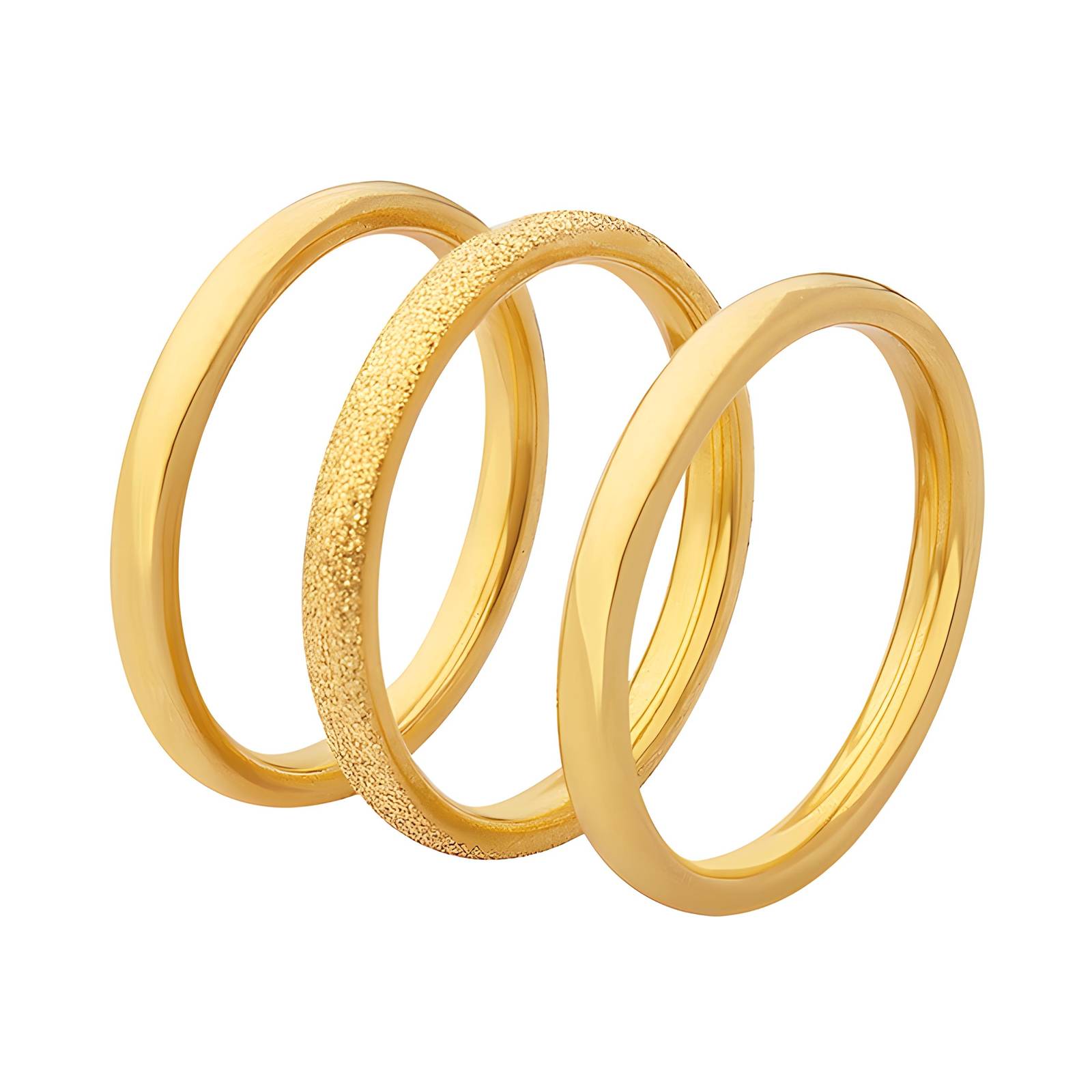 18K gold plated Stainless steel finger ring, Intensity