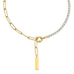 18K gold plated Stainless steel necklace, Intensity