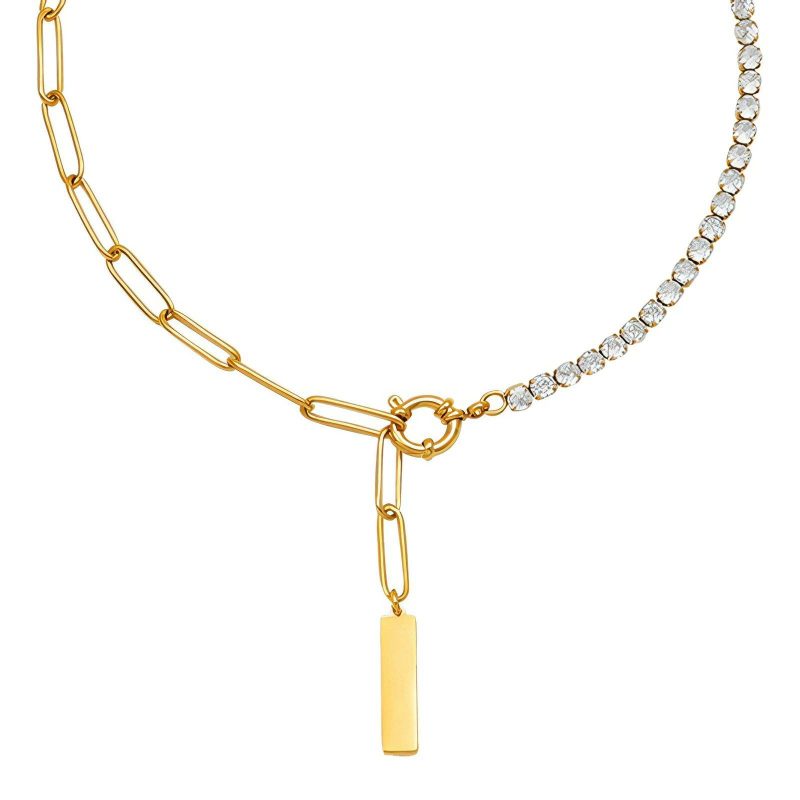 18K gold plated Stainless steel necklace, Intensity