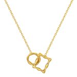 18K gold plated Stainless steel necklace, Intensity