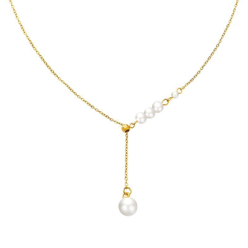 18K gold plated Stainless steel necklace, Intensity