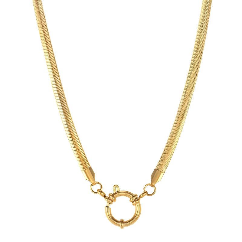 18K gold plated Stainless steel necklace, Intensity