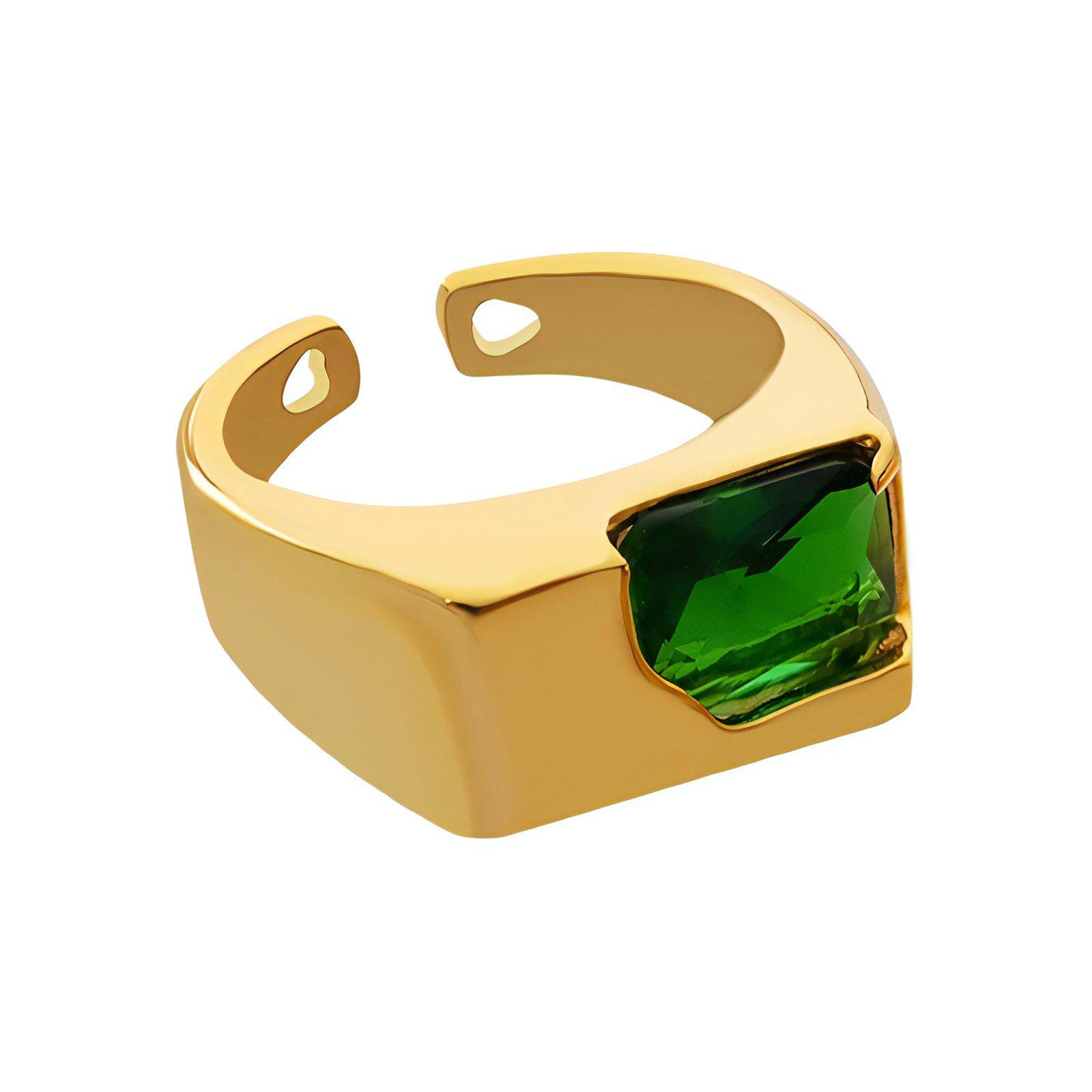 18K gold plated Stainless steel finger ring, Intensity