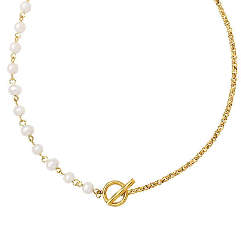 18K gold plated Stainless steel necklace, Intensity