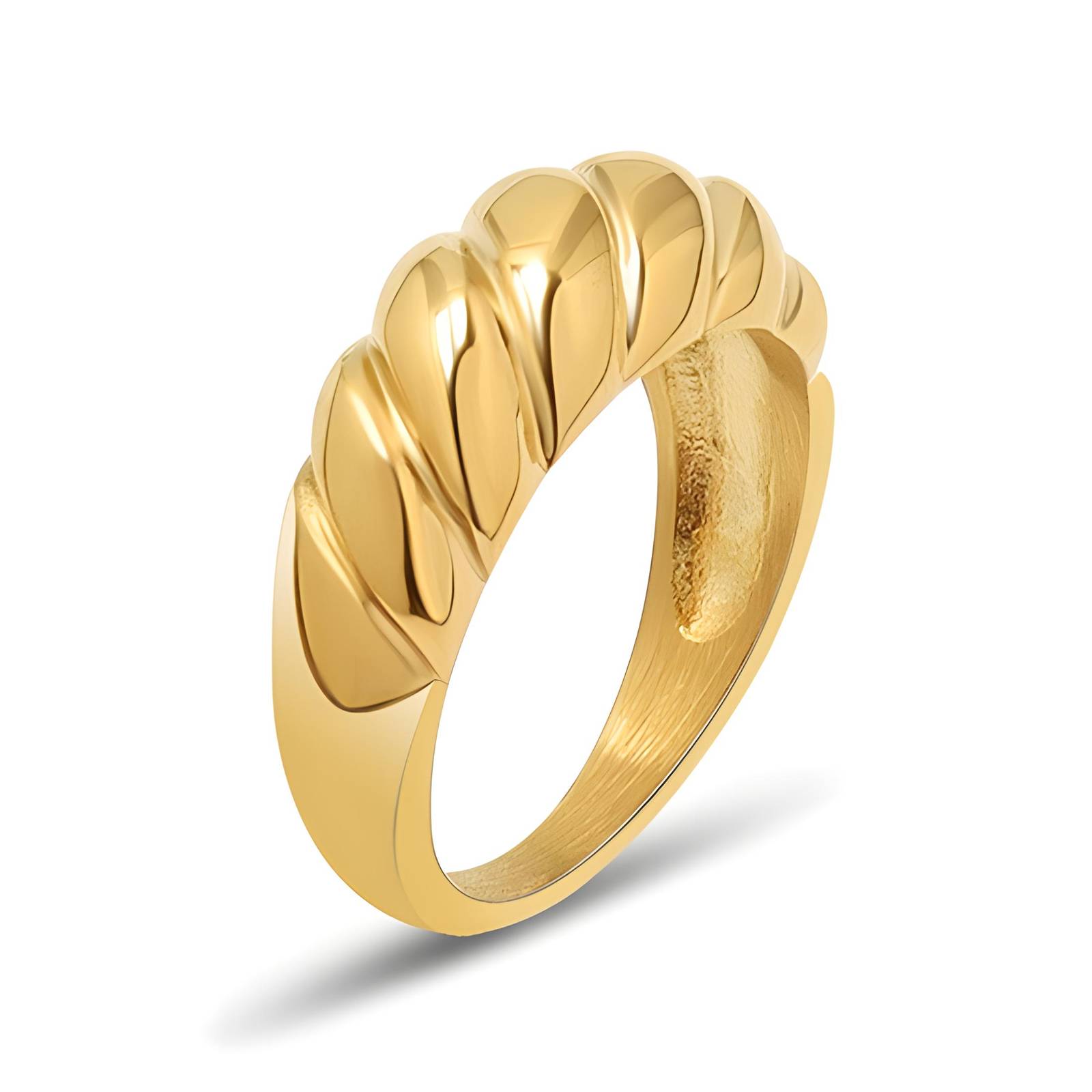 18K gold plated Stainless steel finger ring, Intensity