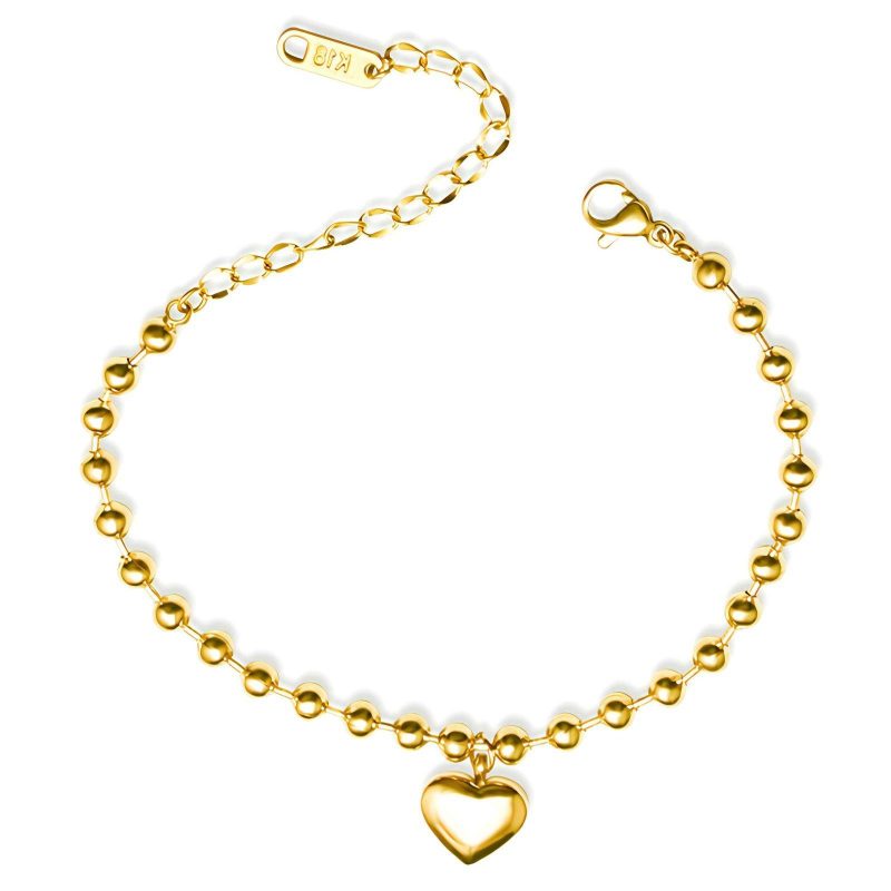 18K gold plated Stainless steel  Heart bracelet, Intensity