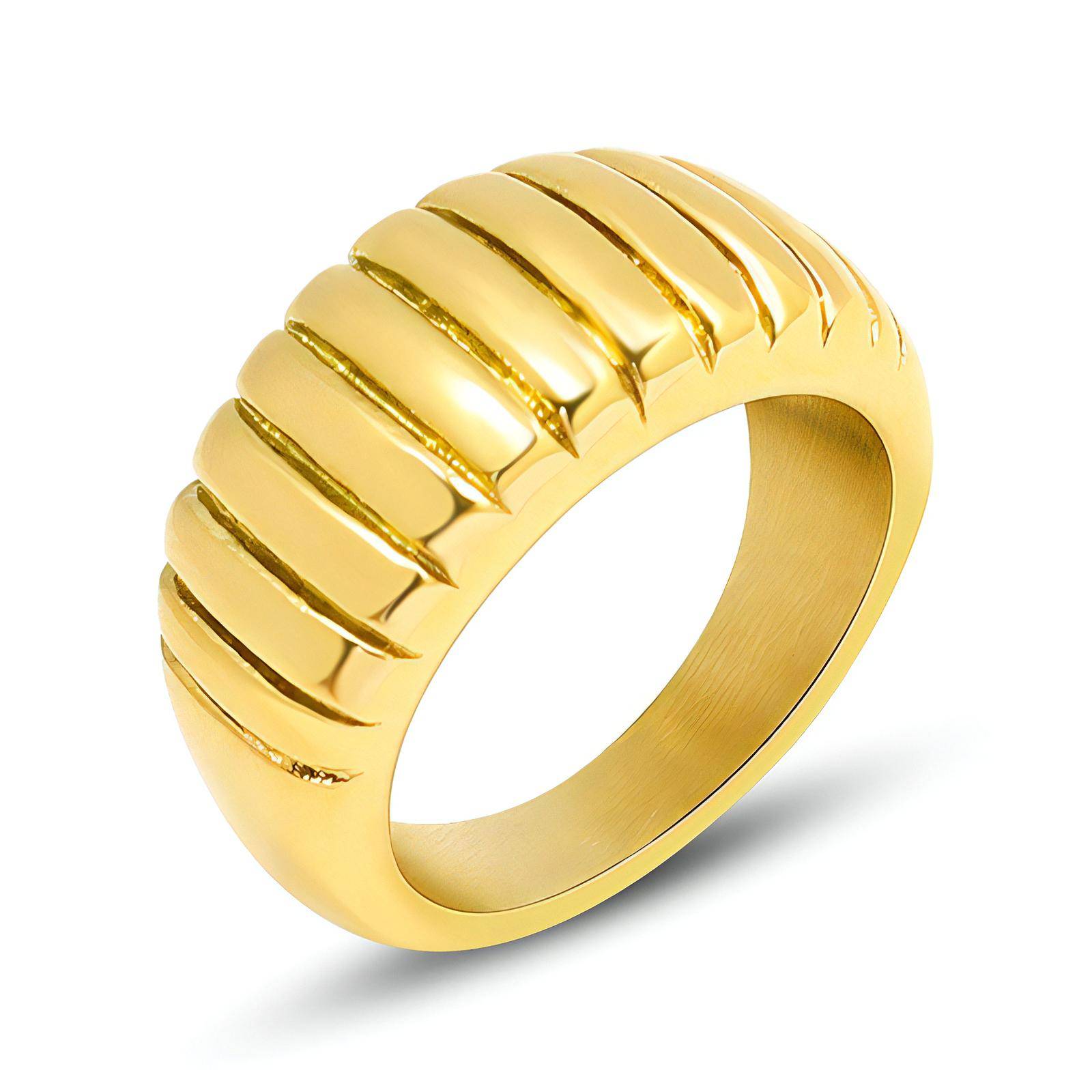 18K gold plated Stainless steel finger ring, Intensity