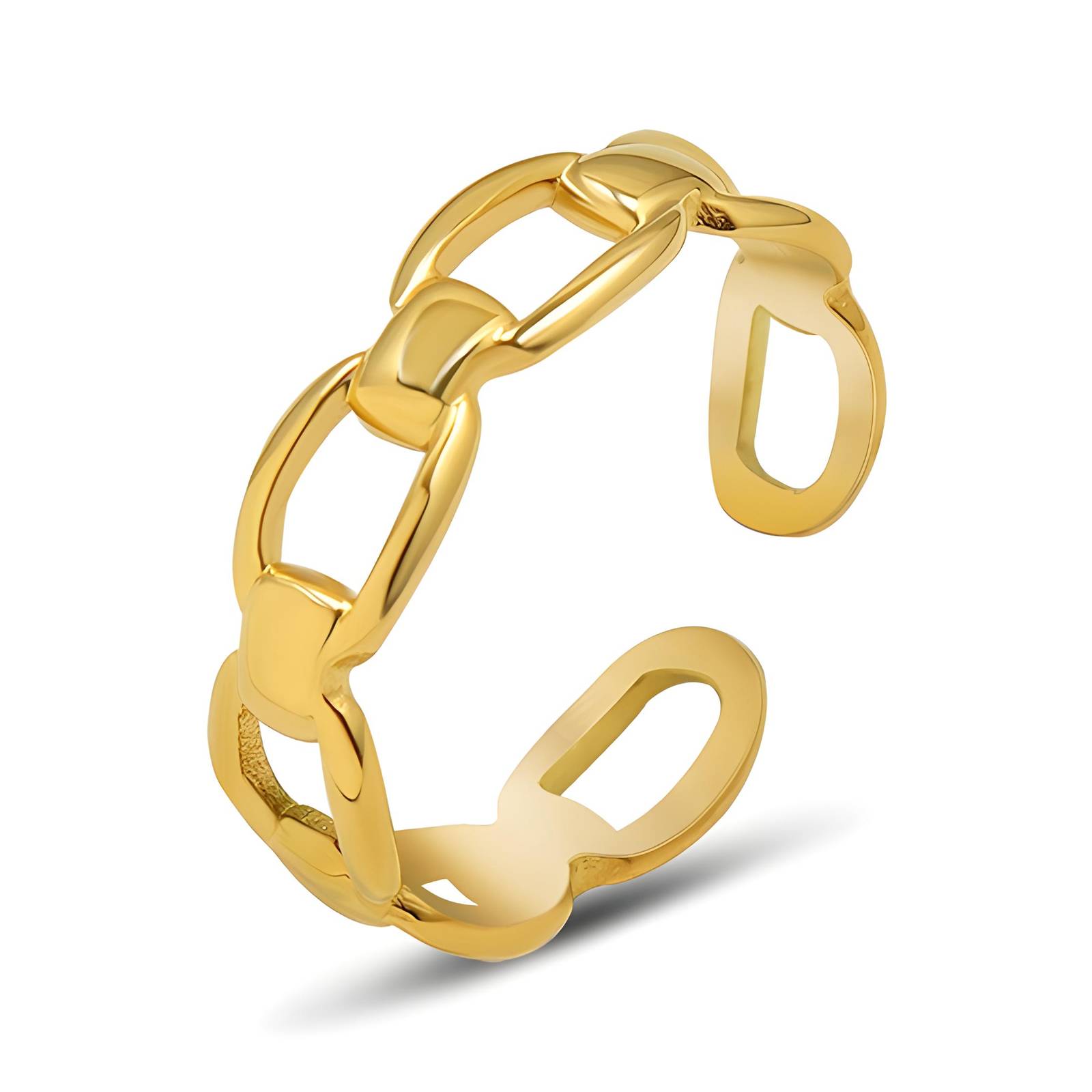 18K gold plated Stainless steel finger ring, Intensity