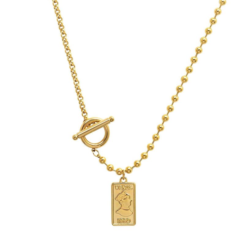 18K gold plated Stainless steel necklace, Intensity