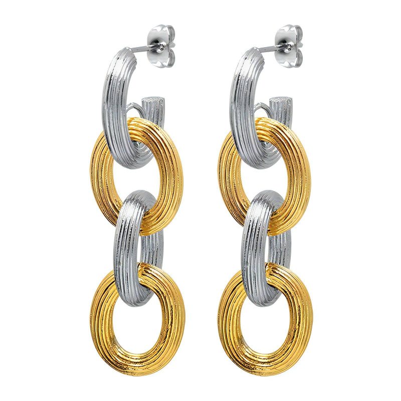 18K gold plated Stainless steel earrings, Intensity