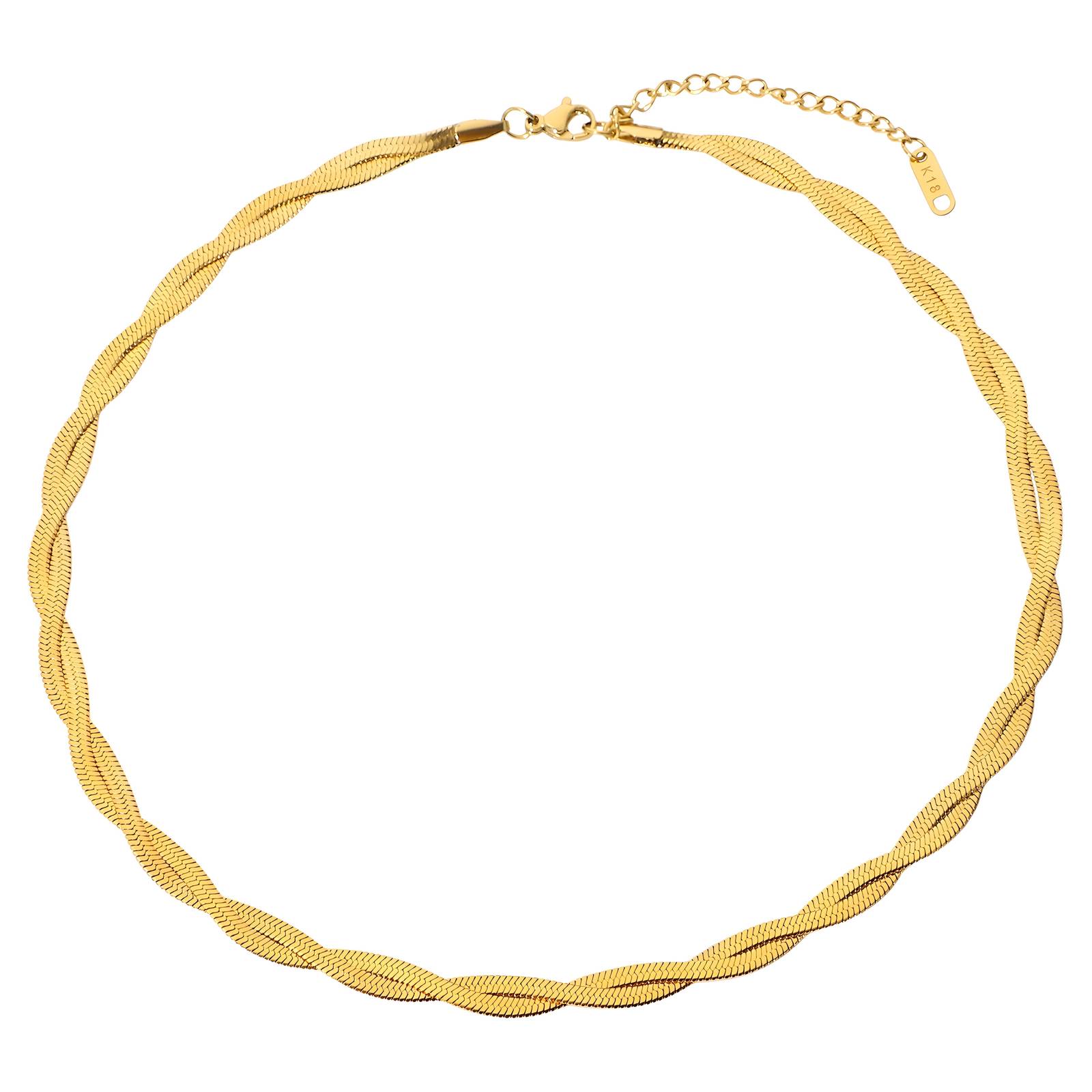 18K gold plated Stainless steel necklace, Intensity