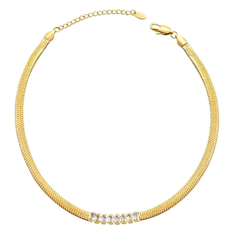 18K gold plated Stainless steel necklace, Intensity