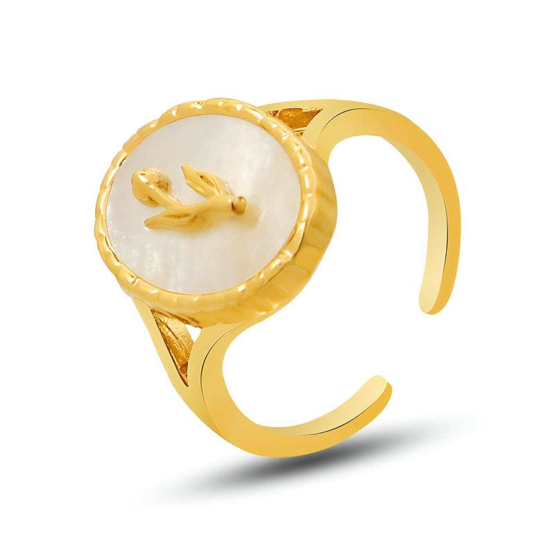 18K gold plated  Flower finger ring, Intensity