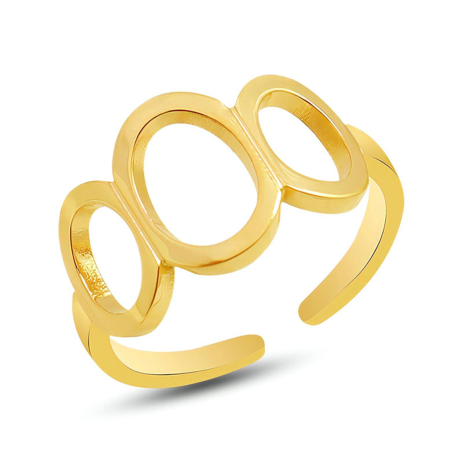 18K gold plated Stainless steel finger ring, Intensity