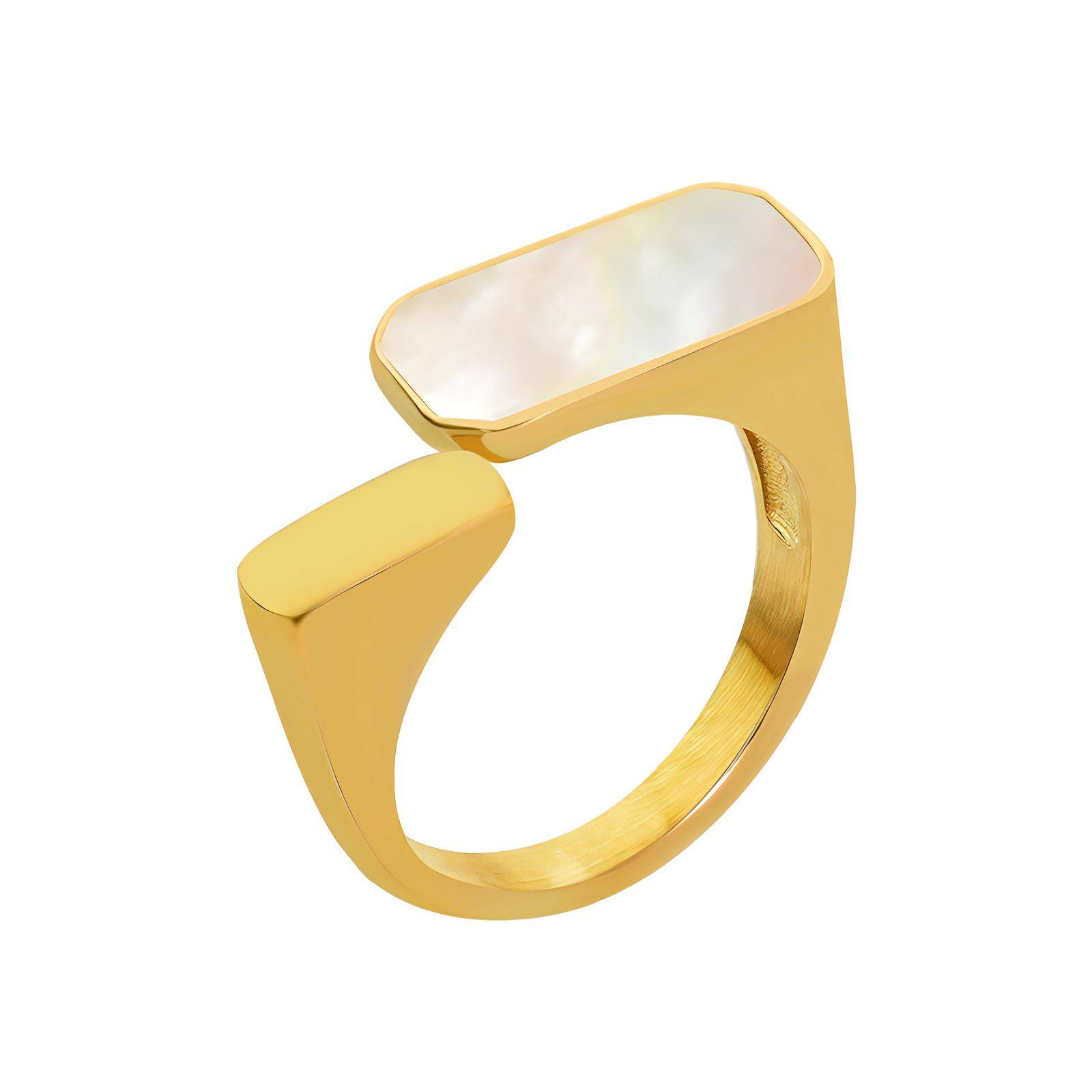 18K gold plated Stainless steel finger ring, Intensity