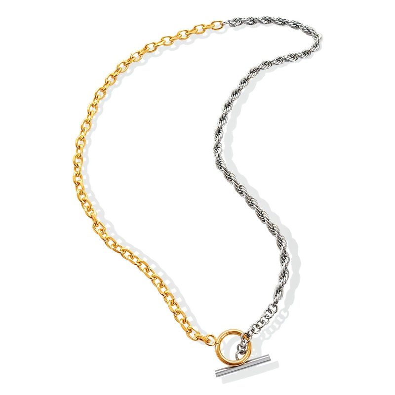 18K gold plated Stainless steel necklace, Intensity