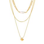 18K gold plated Stainless steel  Heart necklace, Intensity